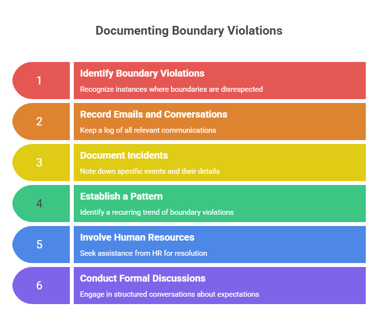DOCUMENTING BOUNDARY VIOLATION